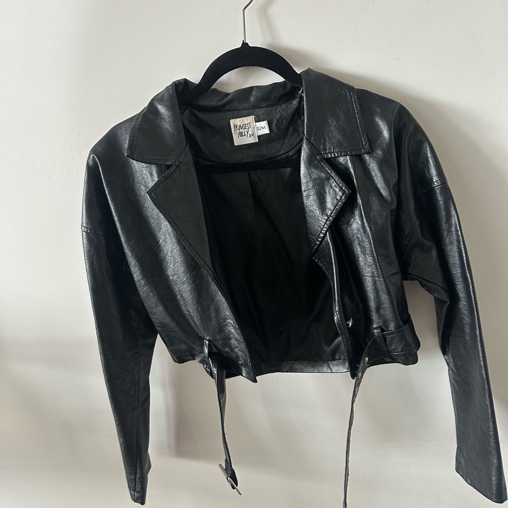 Princess Polly Black Leather Jacket